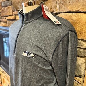 Cutter & Buck Charcoal‎ Quarter-Zip Jacket Seattle Seahawks men’s large tags